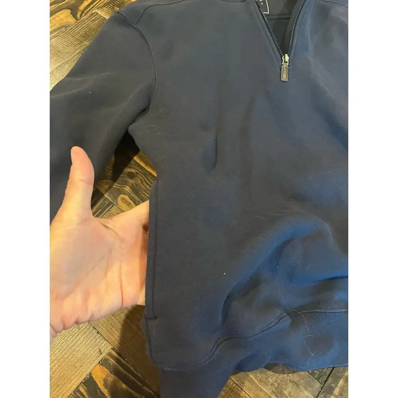 Jachs New York Men Large Blue Zip up Pullover Academia Gorp Core Preppy Grandpa - Picture 10 of 13